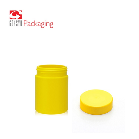 UV Glossy Yellow Plastic Jars/Bottles For Pills 