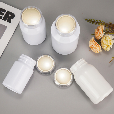 Plastic White Medicine Pill Capsule Bottles