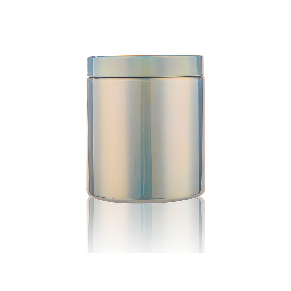 Chrome Plastic Sports Nutrition Iridescent Canister