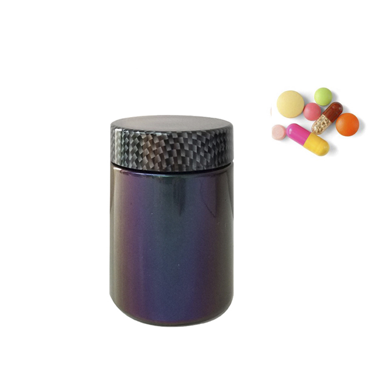 4oz Round Pill Metalized Canister