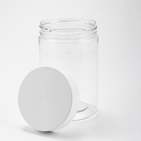 8oz Clear Plastic Health Care Protein Powder Jar