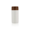 Gensyu White Soft Touch Canister With Cork Cap BPA Free Pills Capsule Bottle