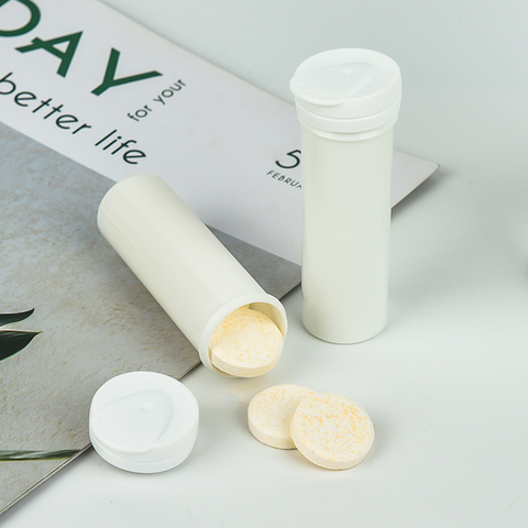 Empty Plastic Refillable Vitamin Effervescent Tablets Container Bottle/Tub