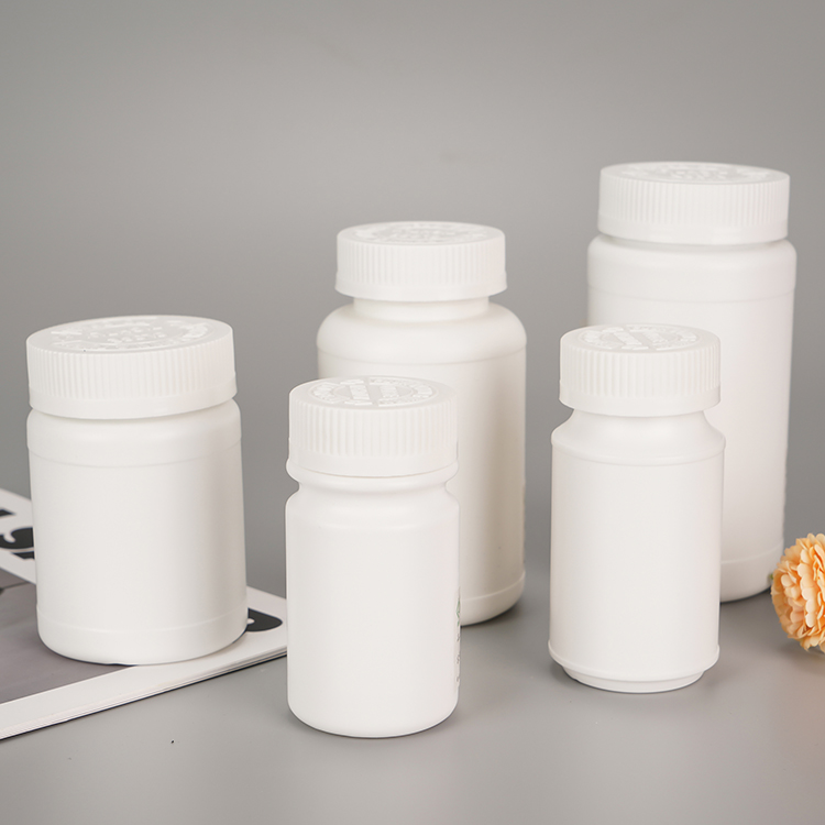 White Plastic PET Canister for Chemical Powder