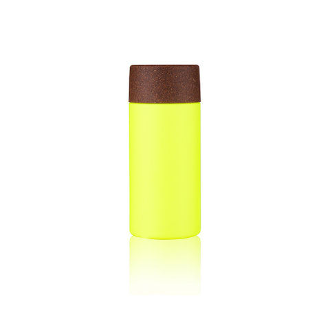 Gensyu Neon Yellow Cork Cap Canister Powder Pills Bottle BPA Free Food Canister