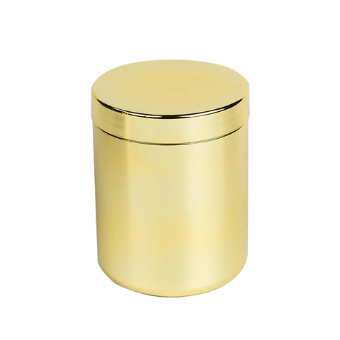 China Supplier 16oz Dietary Supplement HDPE Bottle Plastic Golden Chromed Jars 