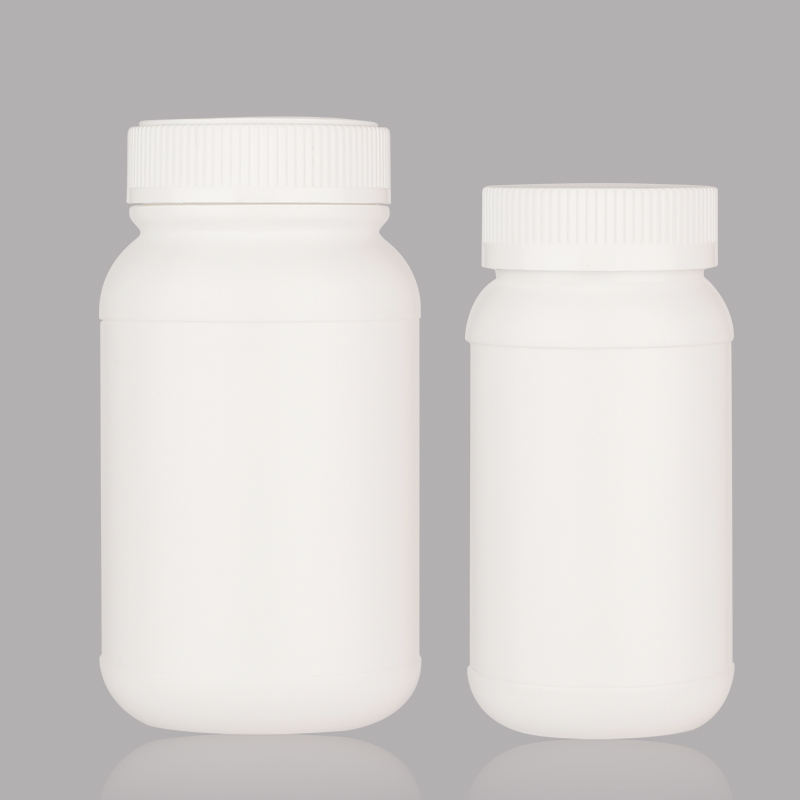 White Refillable PET Canister with Safety Caps