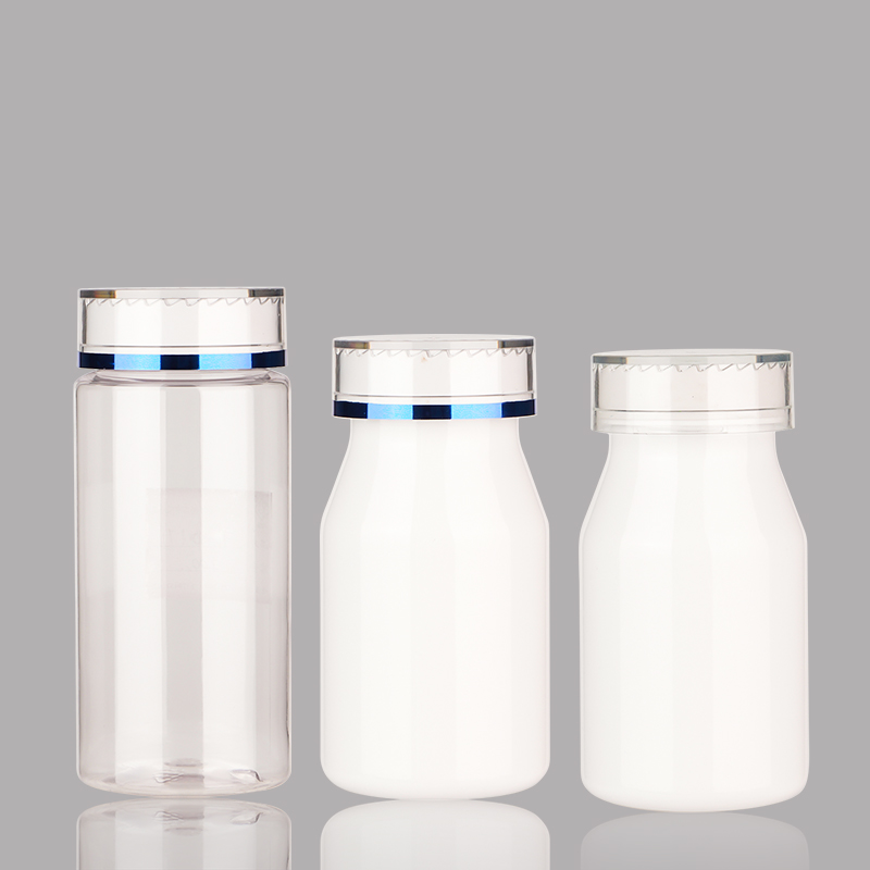 Clear Plastic Pill Tablet Bottles Containers with Screw Cap