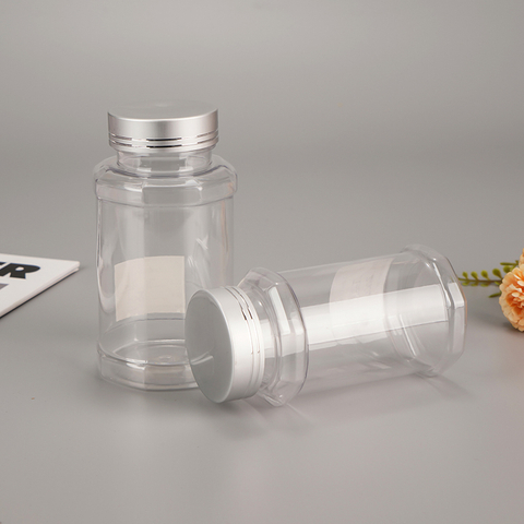 Plastic Clear Medicine Bottles with Screw Lid