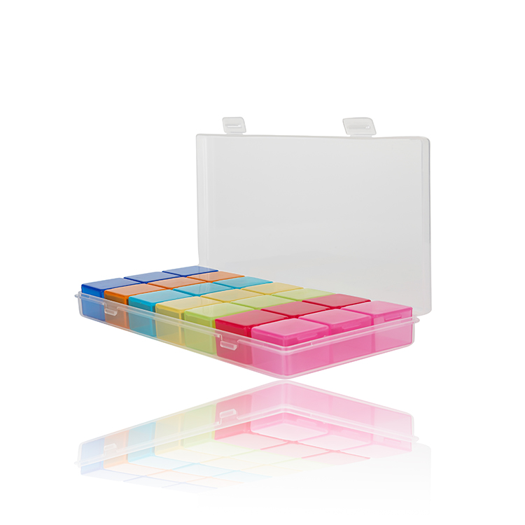 Colorful Printed Logo Travel Pill Box &Funnel