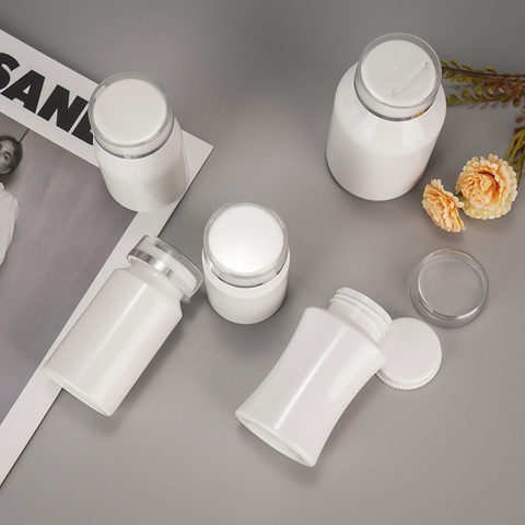 PET Plastic Pill Bottles Containers with Screw Caps