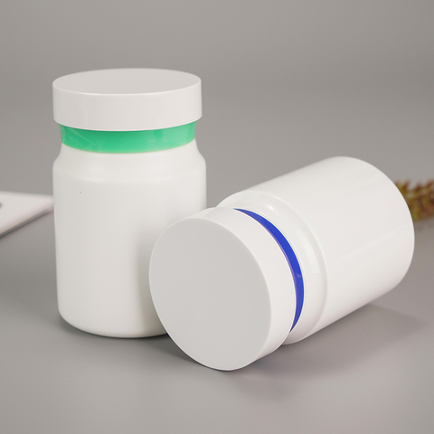 White Plastic Custom Pill Tablet Bottles Containers