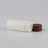 Gensyu White Soft Touch Canister With Cork Cap BPA Free Pills Capsule Bottle