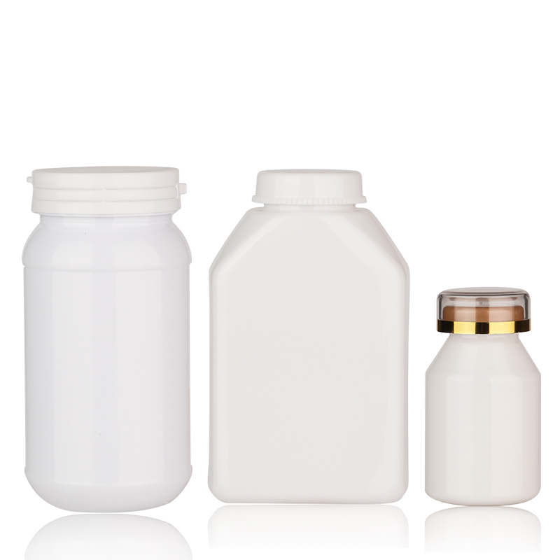 Plastic White Medicine Pill Capsule Bottles Container