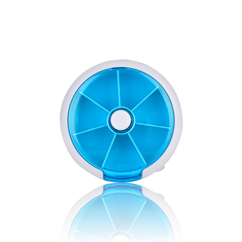 7 Compartment Round Pill Box &Funnel for Capsule