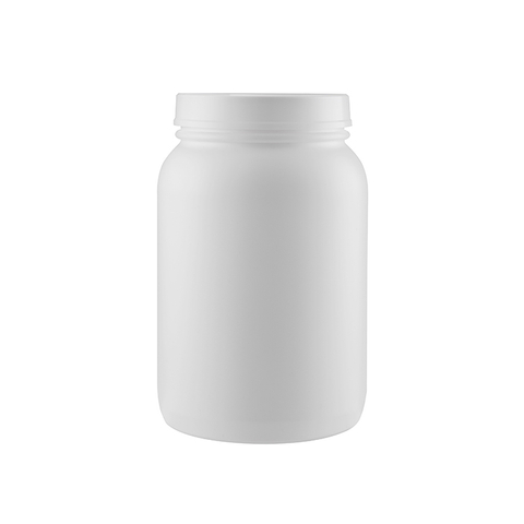 Gensyu Low Price Custom Size Empty Plastic Jar Wide Mouth Plastic Plain Jam Jar With Lids White Candy Bottle 