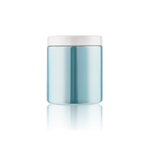 Chrome Plastic Sports Nutrition Iridescent Canister