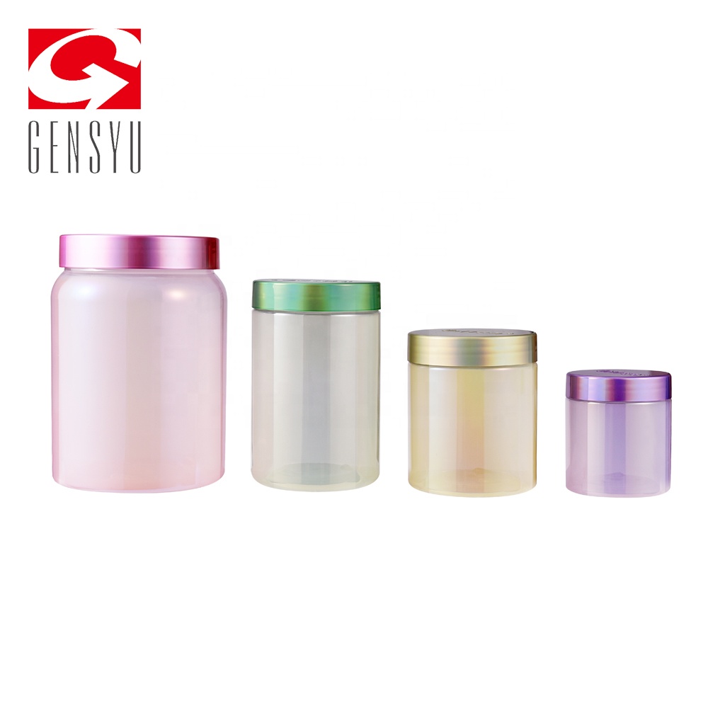 Plastic Food Iridescent Canister with Lids