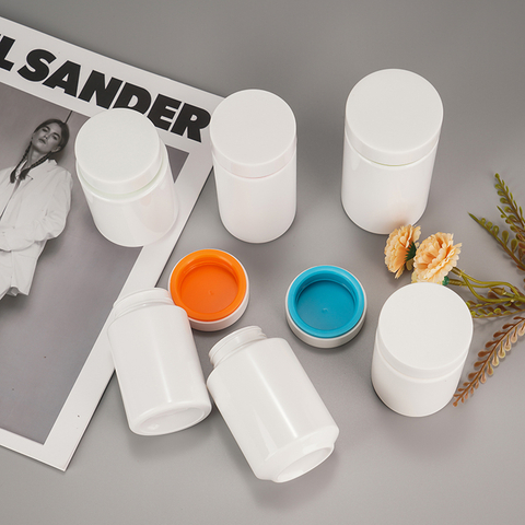 Wholesale White Plastic Pill Bottles Vitamins Container