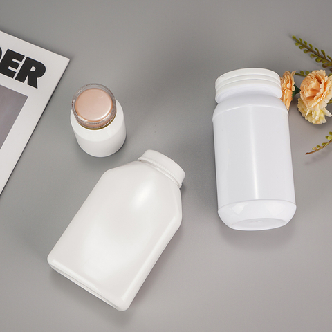 Plastic White Medicine Pill Capsule Bottles Container