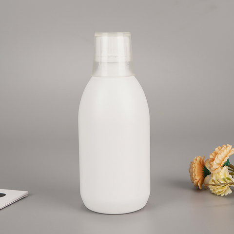 Wholesale White Liquid Medicine Bottles with Measuring Cup