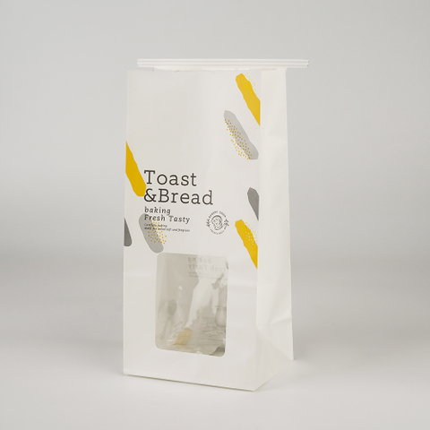 Kraft Paper Resealable Bags Stand Up Snack Packing Zipper Pouch Bags