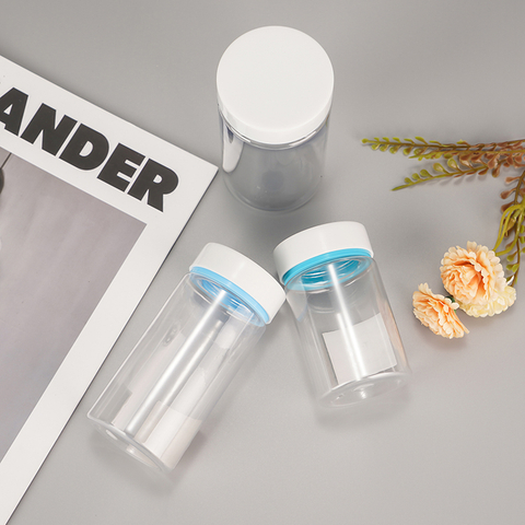 Solid Powder Case Refillable Tablet Storage Holder PET Jar